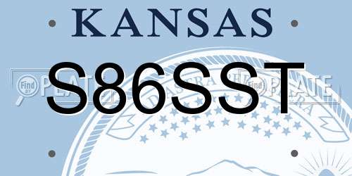 S86SST Kansas License Plate