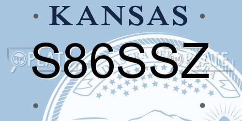 S86SSZ Kansas License Plate