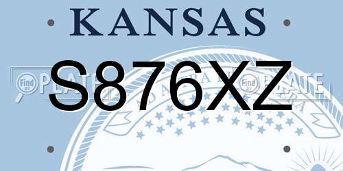 S876XZ Kansas License Plate