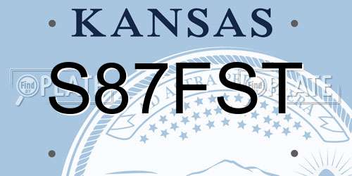 S87FST Kansas License Plate