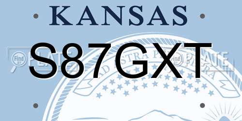 S87GXT Kansas License Plate