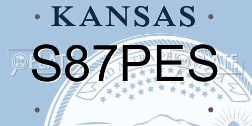 S87PES Kansas License Plate