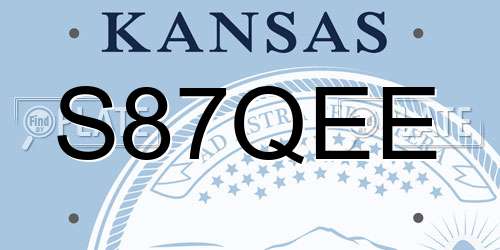 S87QEE Kansas License Plate
