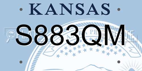 S883QM Kansas License Plate