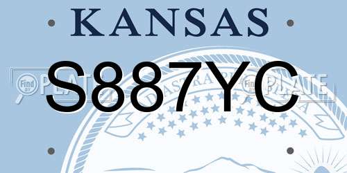 S887YC Kansas License Plate