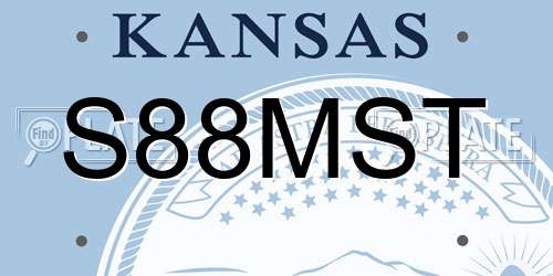 S88MST Kansas License Plate