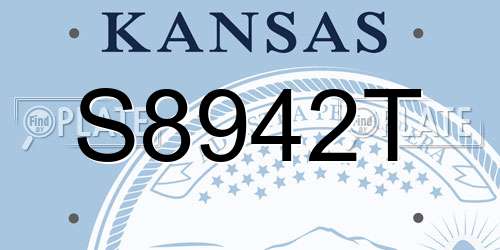 S8942T Kansas License Plate