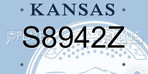 S8942Z Kansas License Plate