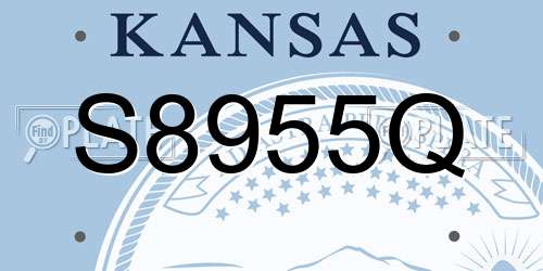 S8955Q Kansas License Plate