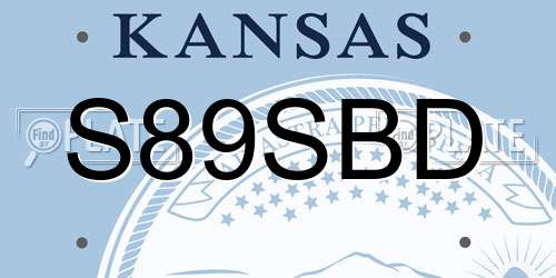 S89SBD Kansas License Plate