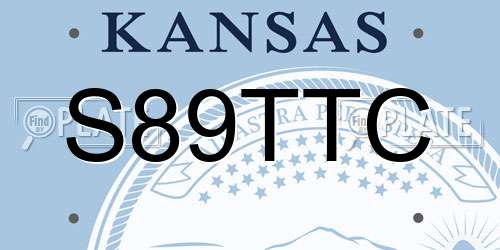S89TTC Kansas License Plate