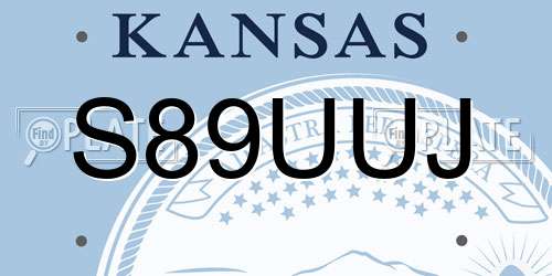 S89UUJ Kansas License Plate