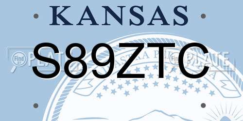 S89ZTC Kansas License Plate