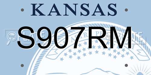 S907RM Kansas License Plate