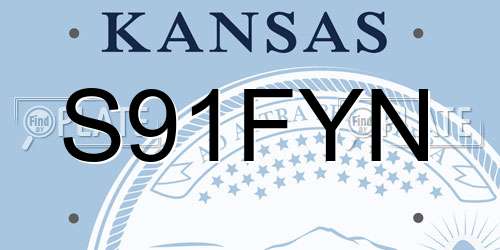 S91FYN Kansas License Plate