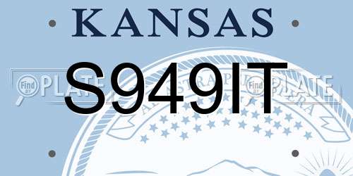 S949IT Kansas License Plate