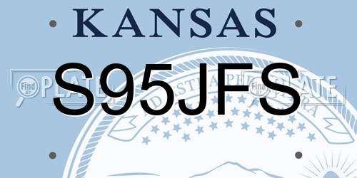 S95JFS Kansas License Plate