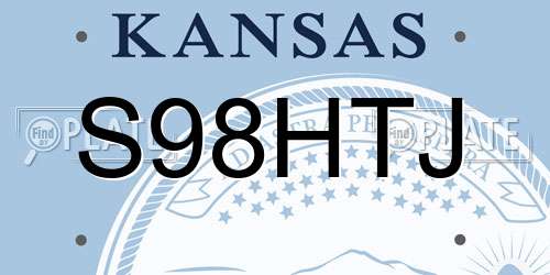 S98HTJ Kansas License Plate