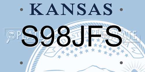 S98JFS Kansas License Plate