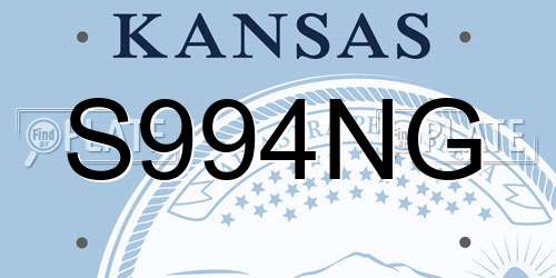 S994NG Kansas License Plate