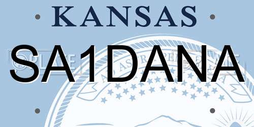 SA1DANA Kansas License Plate