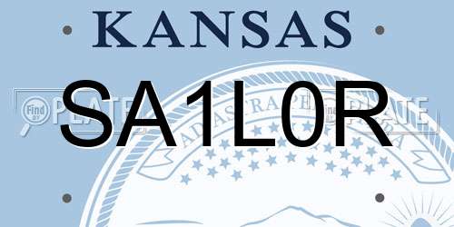 SA1L0R Kansas License Plate