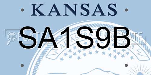 SA1S9B Kansas License Plate