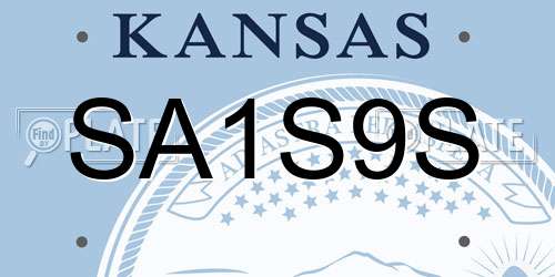 SA1S9S Kansas License Plate
