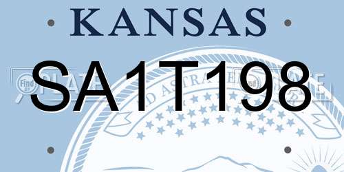 SA1T198 Kansas License Plate