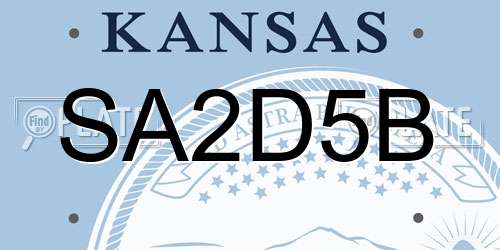 SA2D5B Kansas License Plate