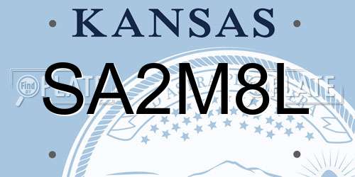 SA2M8L Kansas License Plate