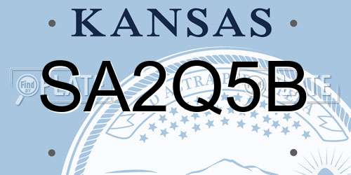 SA2Q5B Kansas License Plate