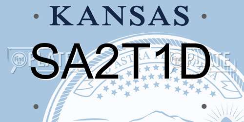 SA2T1D Kansas License Plate