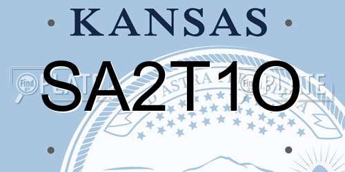 SA2T1O Kansas License Plate