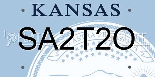 SA2T2O Kansas License Plate