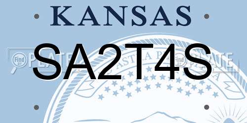 SA2T4S Kansas License Plate