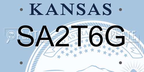 SA2T6G Kansas License Plate