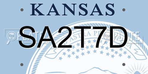 SA2T7D Kansas License Plate