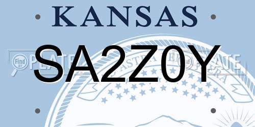 SA2Z0Y Kansas License Plate