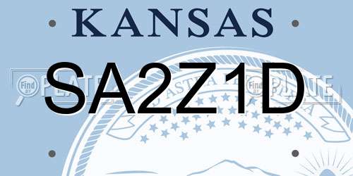 SA2Z1D Kansas License Plate