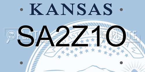 SA2Z1O Kansas License Plate