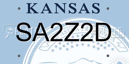 SA2Z2D Kansas License Plate