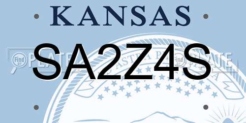 SA2Z4S Kansas License Plate