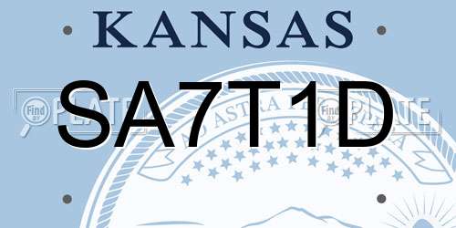SA7T1D Kansas License Plate