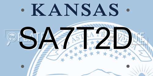 SA7T2D Kansas License Plate