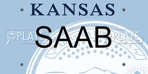 SAAB Kansas License Plate