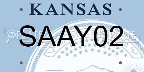 SAAY02 Kansas License Plate