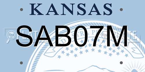 SAB07M Kansas License Plate