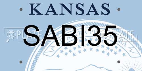 SABI35 Kansas License Plate