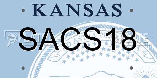SACS18 Kansas License Plate